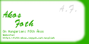 akos foth business card